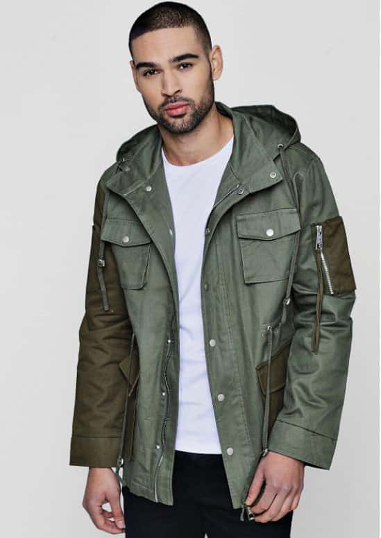 Get £25 OFF this Contrast Pocket Field Jacket!