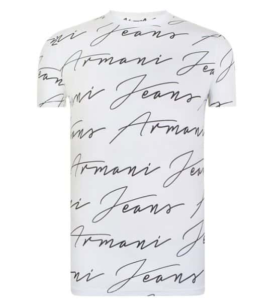 29% OFF -  Men's ARMANI JEANS Signature Print T Shirt!