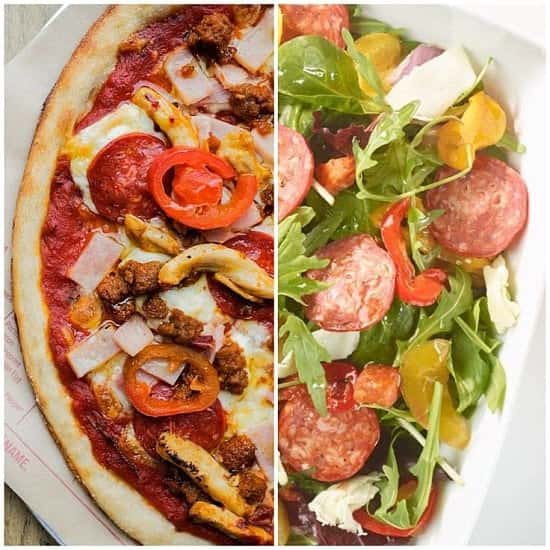 You can get your meat fix in a pizza OR a salad at PizzaStorm!