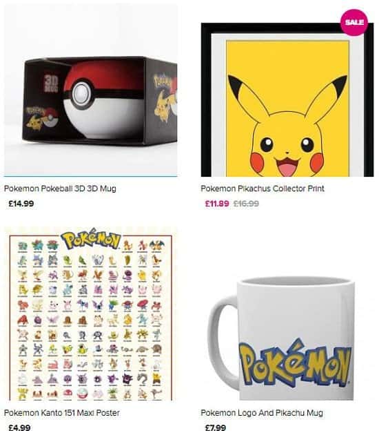 Shop & SAVE on Pokemon Merchandise from £1.99!