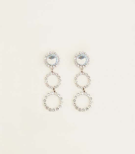 64% OFF these Crystal Circle Drop Earrings!