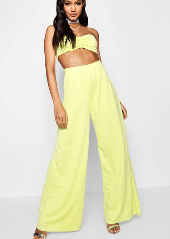 SAVE 54% on this Wide Leg Ruched Bandeau Co-ord Set!