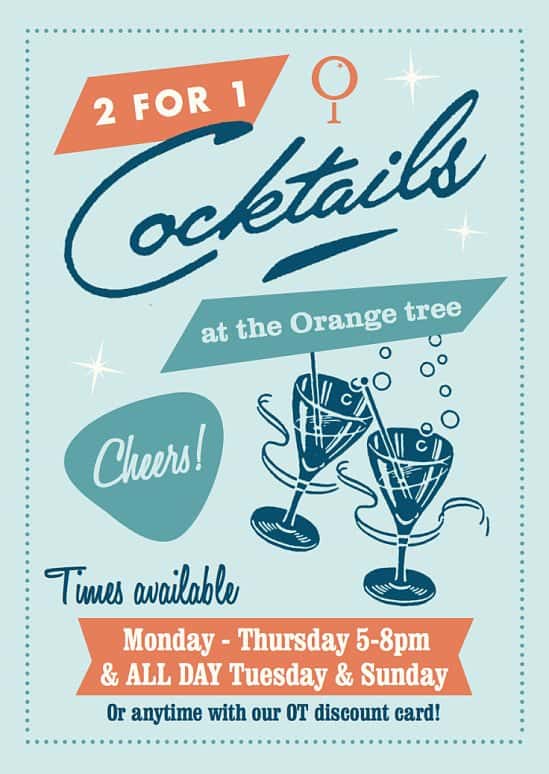 A Very Happy Hour at The Orange Tree: from 5-8pm!
