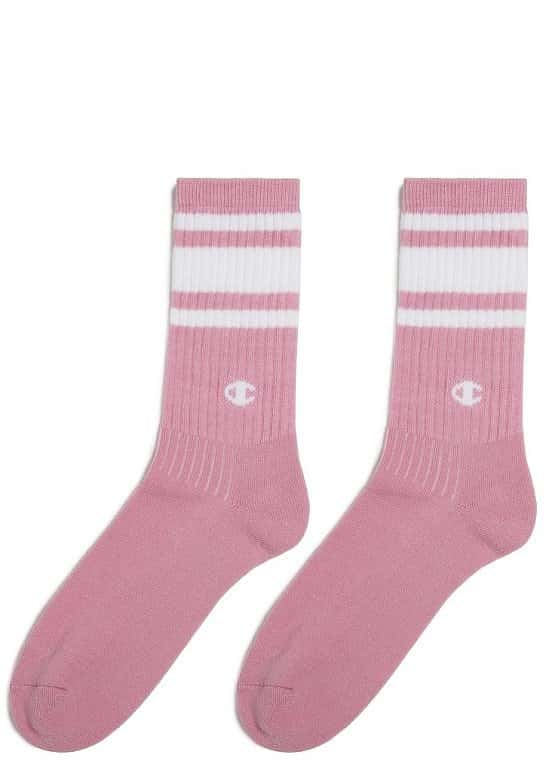 Spring Summer 2018 - Champion Striped Sports Socks in Pink JUST £9.00!