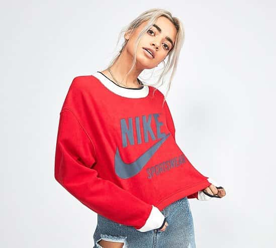 SAVE £10 on this Nike Womens Reversible Sweatshirt in University Red!
