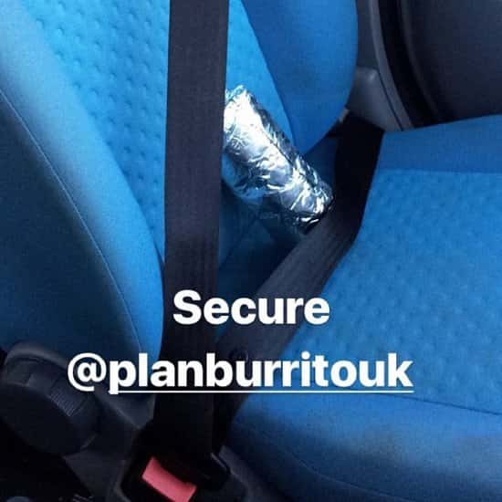 One of our valued customers takes extra care when taking his Burrito home
