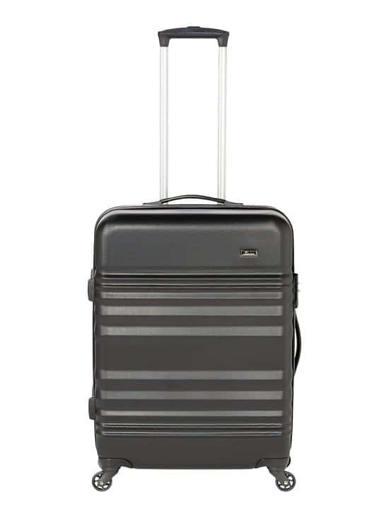 SAVE 70% on this LINEA Weston Black 4 Wheel Hard Medium Suitcase!