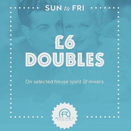 We have plenty of offers on all week - Including £6.00 Doubles Sunday to Friday on house spirits!