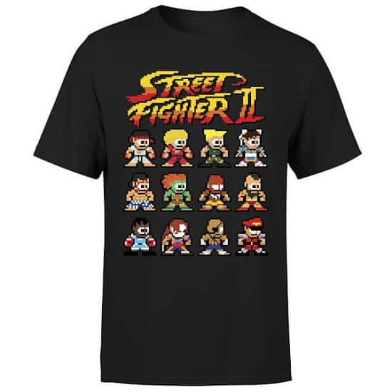 Save £5 on our T-Shirt of the week. Street Fighter 2 Pixel Characters T-Shirt