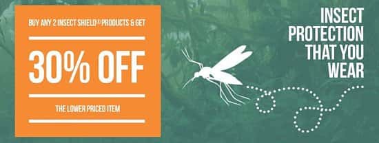 Buy any 2 Insect Shield Products and get 30% OFF the lower priced item!