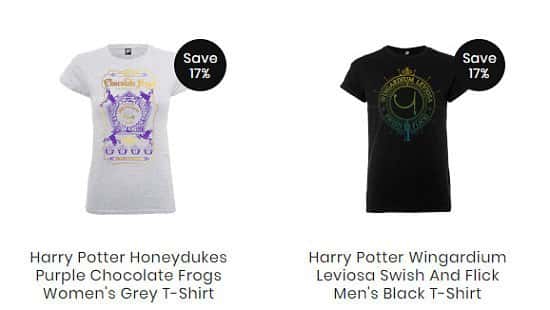 2 FOR £18 Harry Potter T-Shirts - SAVE 40%!