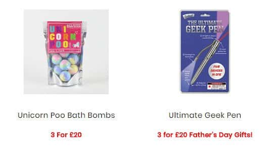 3 for £20 on Gifts - SAVE up to 56%!