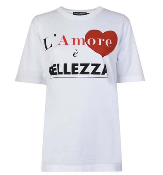 SAVE £75 on this DOLCE AND GABBANA Amore T Shirt!