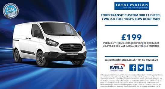 Ford Transit Custom Business Leasing Offer | £199 + VAT P/M!