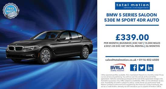 BMW 530e M Sport Auto Business Leasing Offer | £339 + VAT