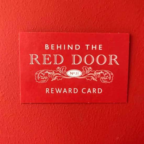 Take a look at our new and exciting... Behind The Red Door Reward Card