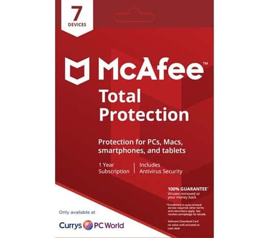 SAVE 64% on MCAFEE Total Protection 2018 - 1 year for 7 devices!