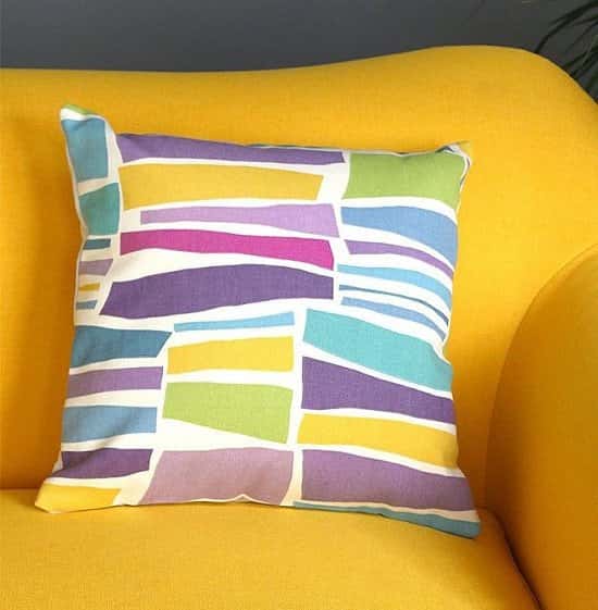 £14.95 - Abstract design cushion in Milla Sanderson fabric!