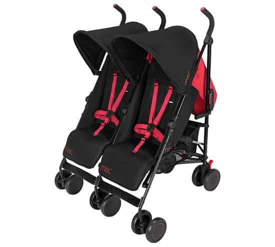 SAVE £95 on this Mac by Maclaren Black Twin Pushchair!