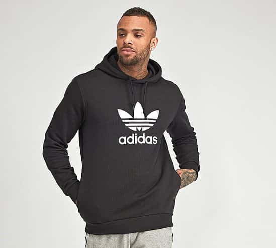 SAVE 27% on this adidas Originals Original Trefoil Hooded Top in Black / White!