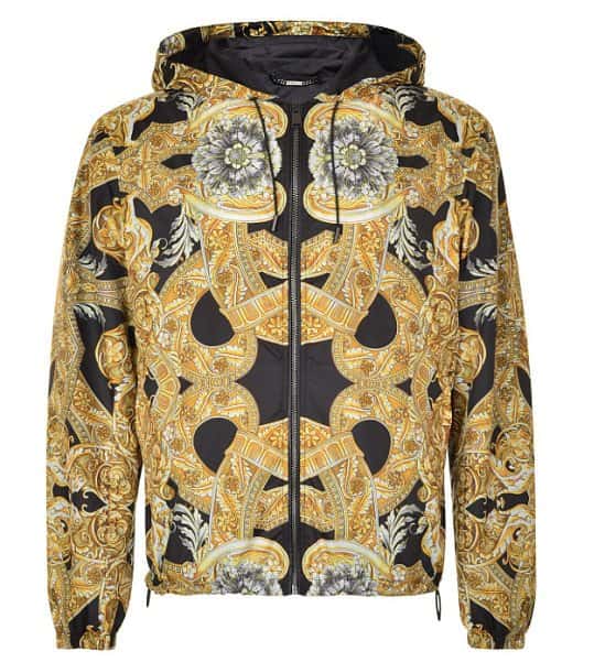 SAVE OVER £450 on this VERSACE Patterned Hooded Jacket!