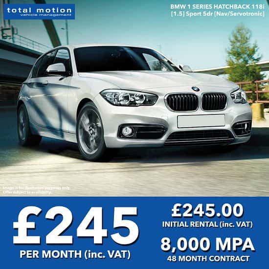 BMW 1 Series Sport, Low Deposit, Low Monthly Rental | Personal Leasing