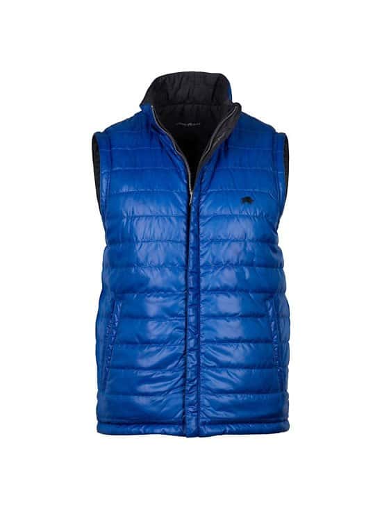 Save 50% off this stunning Reversible Hooded Gilet - Cobalt/Navy!