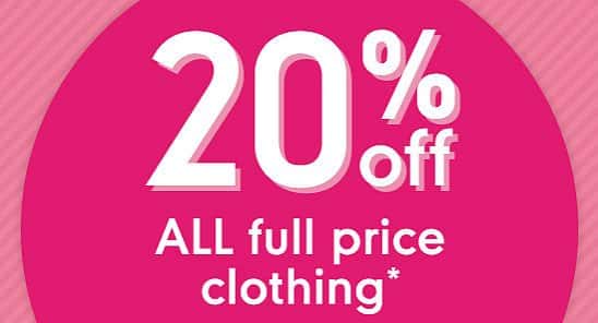 SAVE 20% on clothes!