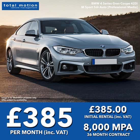 BMW 4 Series Gran Coupe M Sport, Low Deposit, Low Monthly Rental | Personal Leasing