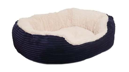 SAVE 25% OFF this Rosewood Dog Bed Cord Plush Pet Bed 32in!