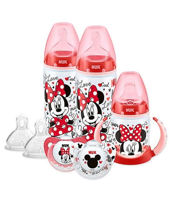 1/2 PRICE - NUK Disney Minnie Mouse bottle, cup and soother set!