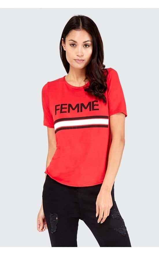 SAVE OVER 55% OFF This Femme Logan Red Top!