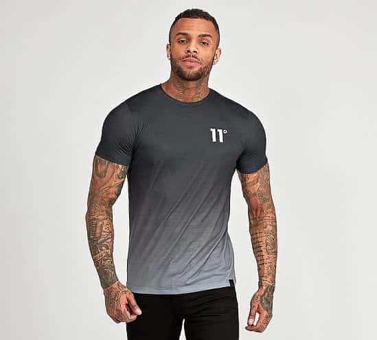 SAVE 38% OFF 11 Degrees Fade T-Shirt | Black / Steel!