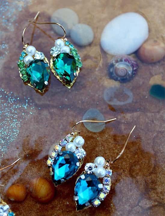 Sapphire Blue crystal sparkle earrings - £13.50!