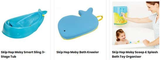 SAVE up to 25% on the Skip Hop Moby bath range!
