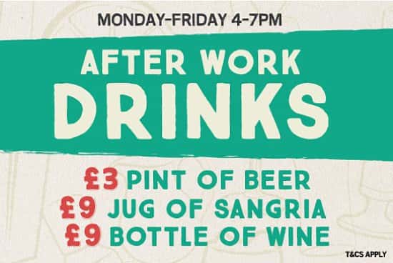 After Work Drinks from ONLY £3! Why Not?