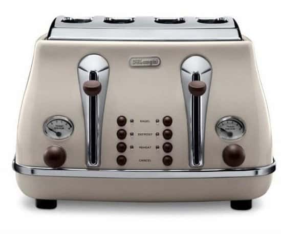 SAVE 42% OFF De'Longhi Icona Vintage 4-Slice Toaster - Cream!
