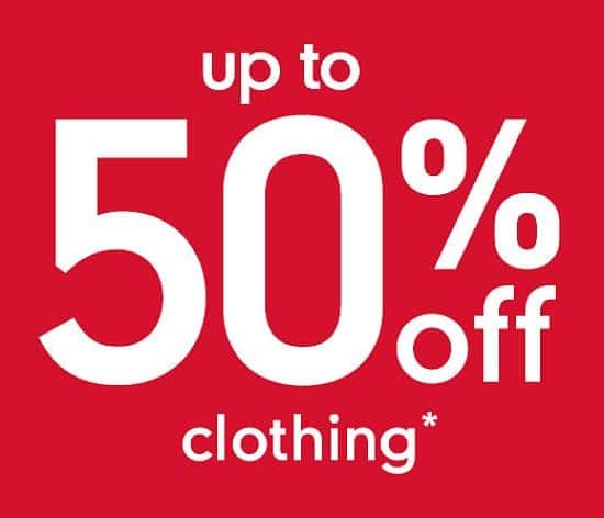 SAVE up to 50% on Clothing at Mothercare!