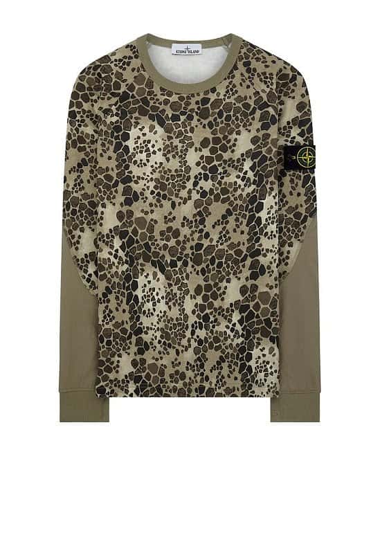 Stone island alligator sales camo sweatshirt