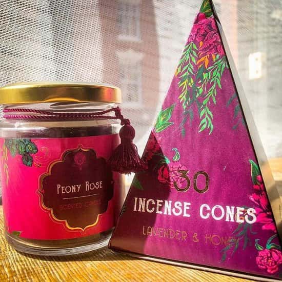Lots of beautifully packaged amazing smelling incense and scented candles now in stock