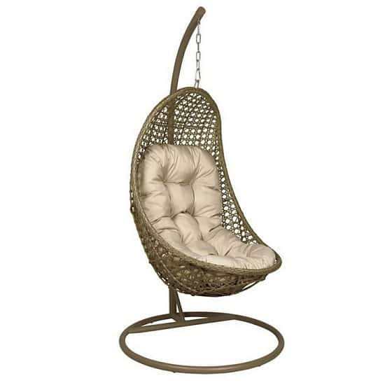 SAVE 50% OFF  Debenhams - Light brown rattan effect 'LA Malibu' garden hanging chair!