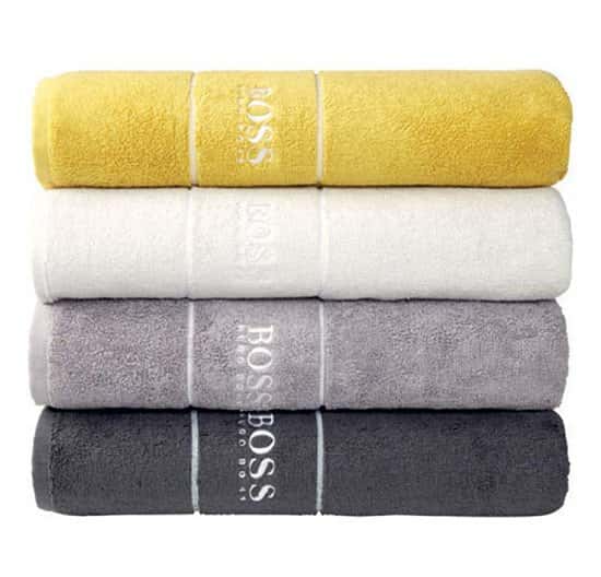 SAVE up to 40% on the Hugo Boss Home Towel Range - from ONLY £4!
