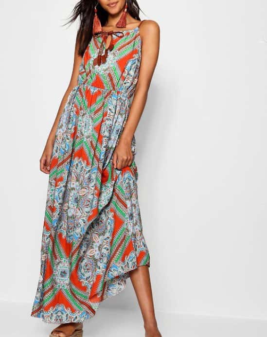 SAVE 25% on this Plait Detail Paisley Print Maxi Dress!