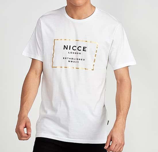 SAVE 27% on this Nicce Honor Box Logo T-Shirt in White!