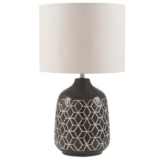 SAVE 35% on this Charcoal Geometric Table Lamp!