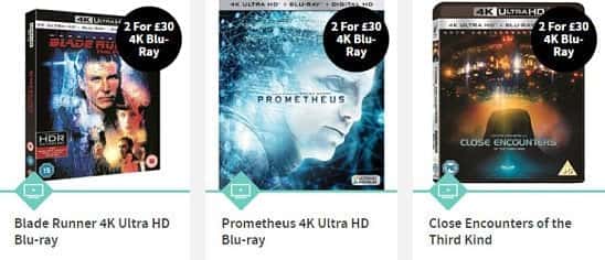 4K Ultra HD Blu-rays - 2 for £30 - SAVE 25%!