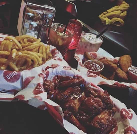 Bunk Wings is providing the entertainment this evening with Half Price Wings before 10pm