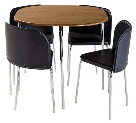 SAVE 40 on this Hygena Amparo Oak Veneer Dining Table 4 Chairs