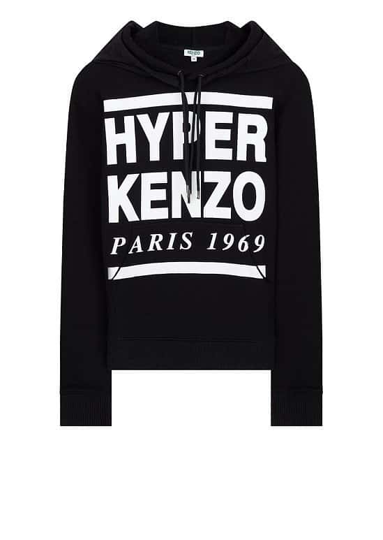 SS18 'Hyper KENZO' Hooded Sweatshirt in Black - SAVE £116.00!