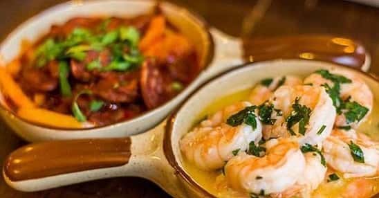 Try one of our Sharing Starters, like the Mediterranean dips just £9.90!